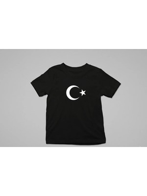 Lorvex Cumhuriyet Bayramı Özel Baskılı Unisex Çocuk Tişört – Ay Yıldız Baskılı
