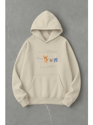 Lorvex Good Day To Be Happy Baskı Oversize Sweatshirt