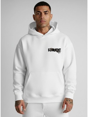 Lorvex Oversize Unısex Kapüşonlu Hoodie %100 Pamuklu Rhude Baskılı