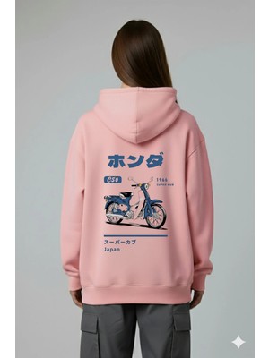Lorvex Mavi Motor Baskı Oversize Unisex Sweatshirt