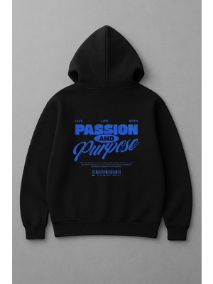 Lorvex Passion And Purpose Sırt Baskılı Oversize Sweatshirt