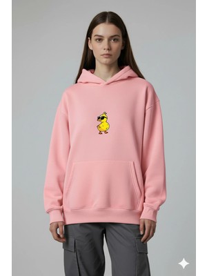 Lorvex Havalı Ördek Baskı Oversize Unisex Sweatshirt