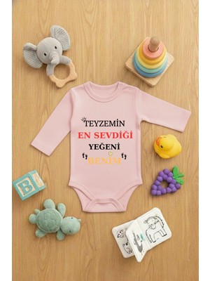 Lorvex Bebek Zıbın Çıtçıtlı Baskılı Sevimli Body Teyzemin En Sevdiği Baskılı