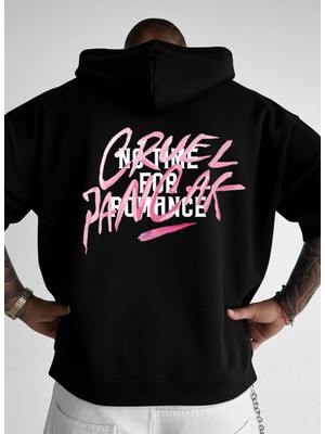 Lorvex Kapüşonlu Hoodie Oversize Unısex %100 Pamuklu No Tıme Arka Baskılı