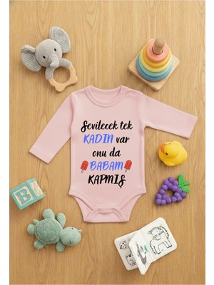 Lorvex Bebek Zıbın Çıtçıtlı Baskılı Yazılı Sevimli Body Sevilecek Tek Kadın Baskılı