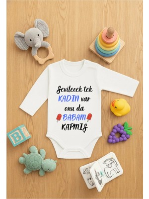 Lorvex Bebek Zıbın Çıtçıtlı Baskılı Yazılı Sevimli Body Sevilecek Tek Kadın Baskılı