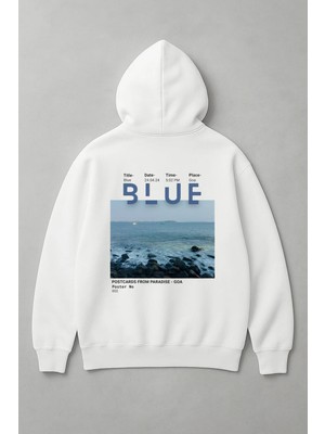Lorvex Blue Baskı Oversize Sweatshirt
