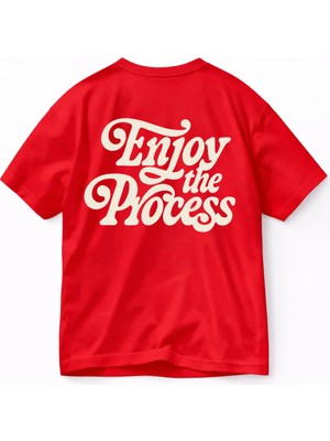 Lorvex T-Shirt (Unısex) Enjoy Baskılı Oversize %100 Pamuklu Tişört