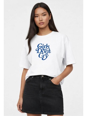 Lorvex Oversize T-Shirt Dont Cry Baskılı %100 Pamuklu Kadın Tişört
