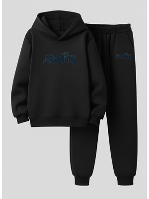 Lorvex Sweatshirt-Eşofman Takım Çocuk (Kapüşonlu) Reality Baskılı 3 Iplik Şardonlu