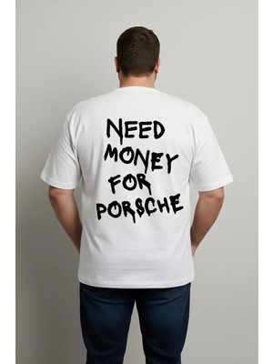 Lorvex Büyük Beden Tişört 5xl | %100 Pamuk Rahat Kalıp Unısex T-Shirt Money Need Baskılı