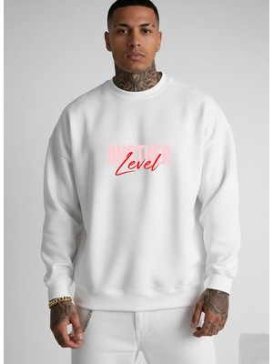 Lorvex Sweatshirt Oversize Unısex Bisiklet Yaka Another Level Baskılı