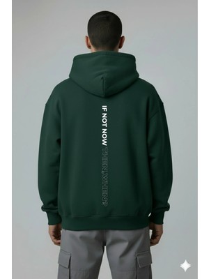 Lorvex If Not Know Arka Baskı Oversize Pamuklu Erkek Sweatshirt