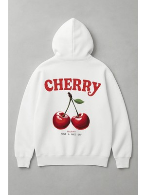 Lorvex Cherry Baskı Oversize Sweatshirt
