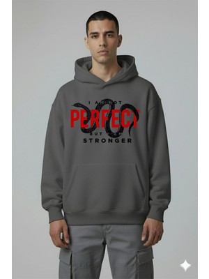 Lorvex Not Perfect Dijital Baskı Oversize Unisex Sweatshirt