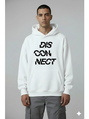Lorvex Disconnect Ön Baskı Oversize Unisex Sweatshirt
