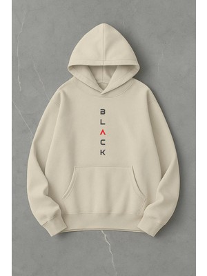 Lorvex Black Baskı Oversize Unisex Sweatshirt