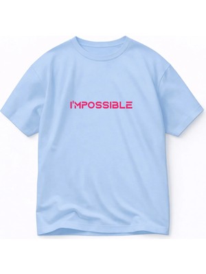Lorvex Tişört Oversize Rahat Kalıp Possıble Baskılı Premium T-Shirt %100 Pamuklu