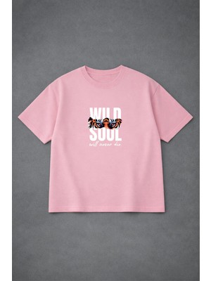 Lorvex Erkek T-Shirt Oversize Rahat Kalıp Wild Soul Baskılı Premium T-Shirt