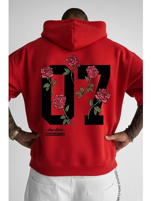 Lorvex Oversize Baskılı Sweatshirt Kapüşonlu %100 Pamuklu 07 Baskılı