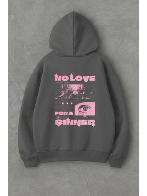 Lorvex No Love Sırt Baskı Oversize Sweatshirt