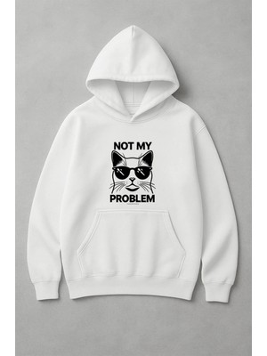 Lorvex Unisex Not My Problem Baskılı Oversize Sweatshirt
