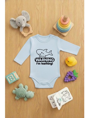 Lorvex Bebek Zıbın Çıtçıtlı Baskılı Sevimli Body I'm Teething Baskılı