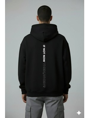 Lorvex If Not Know Arka Baskı Oversize Pamuklu Erkek Sweatshirt