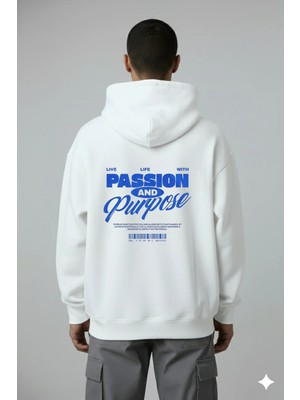Lorvex Passion And Purpose Sırt Baskılı Oversize Sweatshirt