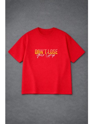 Lorvex Oversize Tişört Rahat Kalıp Don't Lose Baskılı Premium T-Shirt