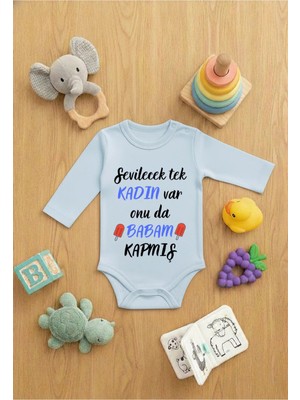 Lorvex Bebek Zıbın Çıtçıtlı Baskılı Yazılı Sevimli Body Sevilecek Tek Kadın Baskılı