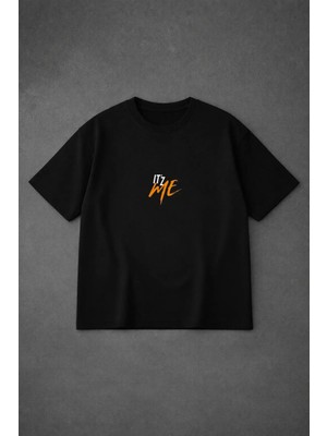 Lorvex Unısex Tişört Oversize Rahat Kalıp It'z Me Baskılı Premium T-Shirt %100 Pamuklu