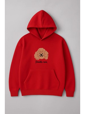 Lorvex Unisex Poodle Mom Baskılı Oversize Pamuklu Sweatshirt