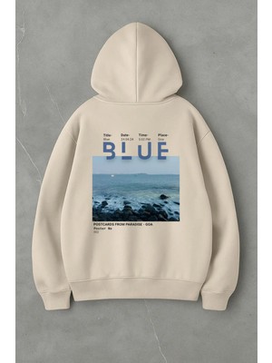Lorvex Blue Baskı Oversize Sweatshirt