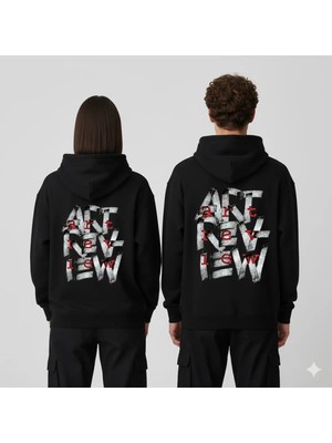 Lorvex Art Review Arka Baskı Oversize Unisex Sweatshirt