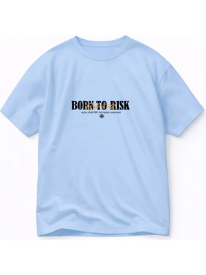 Lorvex T-Shirt %100 Pamuklu Oversize Rahat Kalıp Born To Baskılı Premium