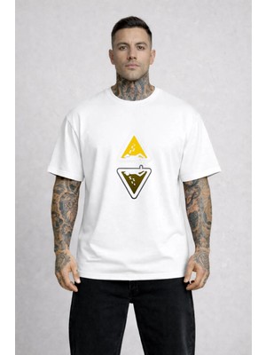 Lorvex Oversize Unısex Zzz Baskılı %100 Pamuklu Tshirt-Tişört