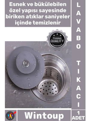 Wintoup #lavabotıkacı Mutfak Banyo Süzgeci Tıkanıklık Önleyici Esnek Silikon Saç Tahliye Lavabo Küvet Tıkacı