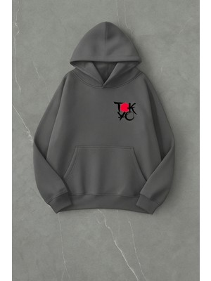 Lorvex Tokyo Baskı Oversize Unisex Pamuklu Sweatshirt