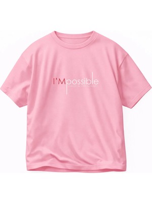 Lorvex T-Shirt Unısex Oversize %100 Pamuklu Rahat Kalıp I'm Possıblee Baskılı Premium