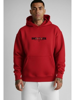 Lorvex Oversize Hoodie %100 Pamuklu Kapüşonlu To Rısk Baskılı