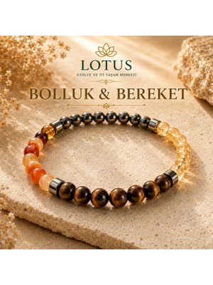 ✨ Bolluk & Bereket Doğal Taş Bilekliği – Sitrin, Kaplangözü & Pirit | Lotus Atölye ve İyi Yaşam Merkezi