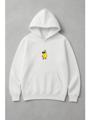 Lorvex Havalı Ördek Baskı Oversize Unisex Sweatshirt