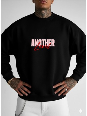 Lorvex Sweatshirt Oversize Unısex Bisiklet Yaka Another Level Baskılı