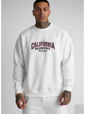 Lorvex Bisiklet Yaka Oversize Unisex Sweatshirt Golden State Baskı