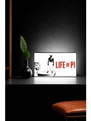 Gişe Arts Masa Lambası -  Life Of Pi (Pi'nin Yaşamı) Adaptörlü Dekoratif & Hediyelik Lamba