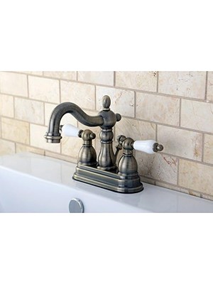 Iki Kulplu Centerset Toilette Musluk Pirinç Vintage Finish