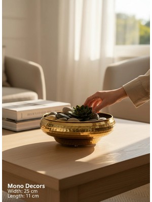 Mono Decors Vazo Gold Kaplama Ufo Model Dövmeli