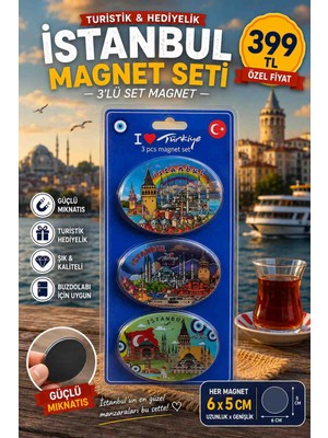 Mitavo 3 Lü Istanbul Türkiye Magnet Seti