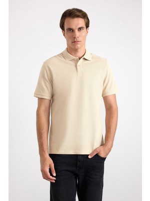 Süvari Polo Yaka Pike Regular T-Shirt TS1014000473 Bej